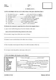 English Worksheet: quz