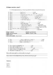 English Worksheet: f clouse type 0, 6th class