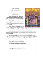 English Worksheet: Harry Potter Reading