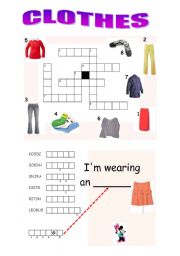 English Worksheet: Clothes