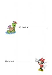 English worksheet: Cards for introductions