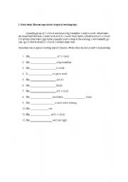 English worksheet: Past simple tense