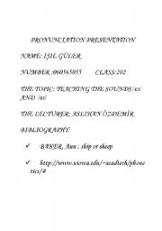 English Worksheet: pronunciation presentation