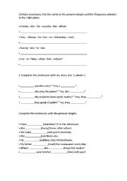 English worksheet: Present Simple