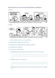 English Worksheet: Reading comics 