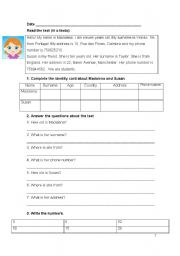 English Worksheet: Personal identification