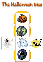 English Worksheet: The Halloween dice