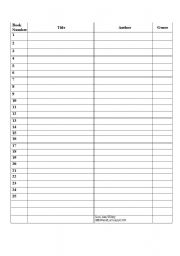 English Worksheet: studnets obervation log
