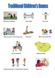 English Worksheet: Traditional Childrens Games