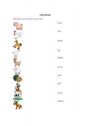 English worksheet: Farm animal