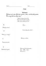 English Worksheet: Problem of the Days 