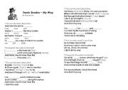 English Worksheet: My way - Frank Sinatra