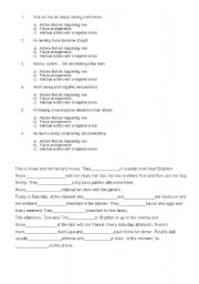 English Worksheet: present continuos vs simple present