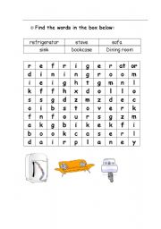 English worksheet: parts of the house