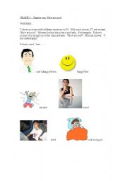 English Worksheet: How are you?