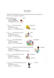 English Worksheet: SIMPLE PRESENT 3RD PERSON