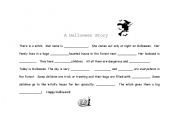 English Worksheet: A Mystery Halloween Story