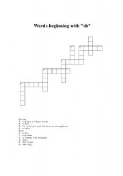 English Worksheet: sh words puzzle