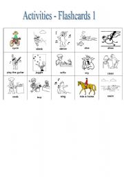 English worksheet: Activities Flashcards 1