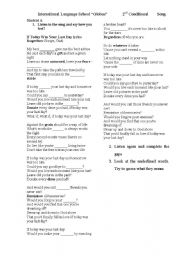 English Worksheet: Song 