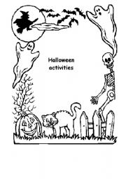 English Worksheet: halloween activities 
