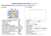 English Worksheet: Country Profile