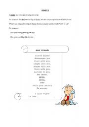 English Worksheet: Similie, Metaphor, Alliteration and Personification