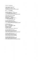 English Worksheet: This love (song)- gap filling