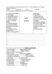 English worksheet: who-which