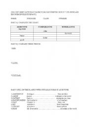 English worksheet: adjectives