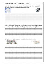 English worksheet: english test for pupils (at least 14 years learners)