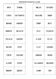 Phonetics domino game