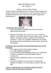 English Worksheet: On the Walk of Fame