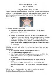 English worksheet: On the Walk of Fame