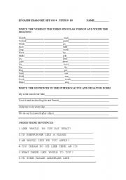 English Worksheet: activities