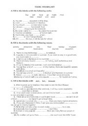 English Worksheet: seventh grade vocabulary test