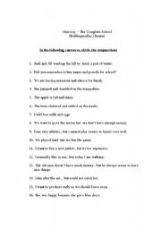 English worksheet:  Conjunctions