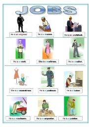 English Worksheet: Jobs
