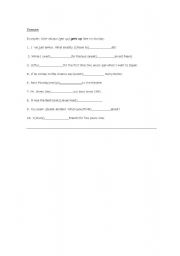 English Worksheet: verb tenses