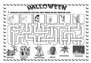 English Worksheet: Halloween activities