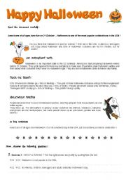 English Worksheet: Happy Halloween