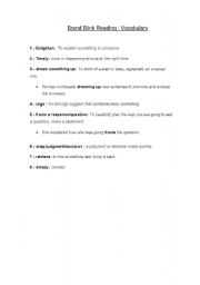 English worksheet: Vocabulary marketing