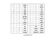 English worksheet: abc  words