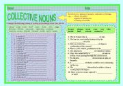 English Worksheet: collective nouns