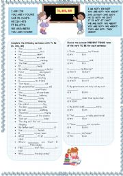 English Worksheet: TO BE