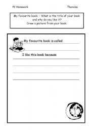 English Worksheet: Book Review homework