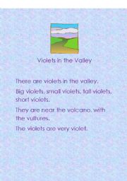 English worksheet: Violets in the Valley
