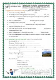 English Worksheet: Two listening tasks