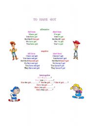 English Worksheet: HAVE GOT