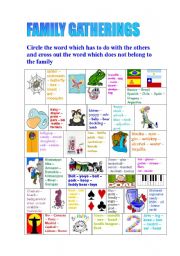 English Worksheet: FAMILY GATHERINGS